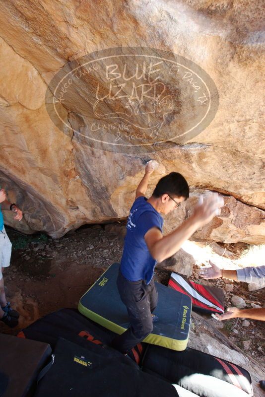 Bouldering in Hueco Tanks on 11/03/2018 with Blue Lizard Climbing and Yoga

Filename: SRM_20181103_1134515.jpg
Aperture: f/5.6
Shutter Speed: 1/200
Body: Canon EOS-1D Mark II
Lens: Canon EF 16-35mm f/2.8 L