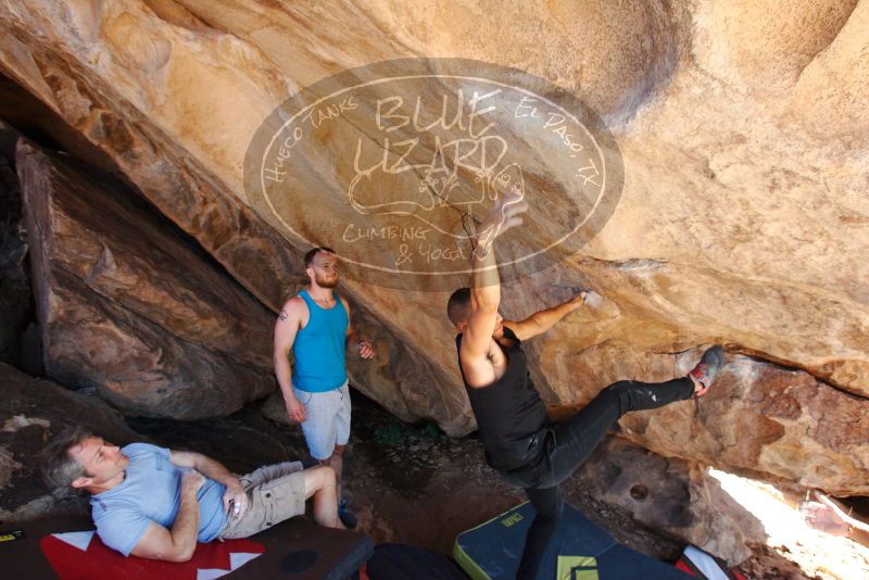 Bouldering in Hueco Tanks on 11/03/2018 with Blue Lizard Climbing and Yoga

Filename: SRM_20181103_1145302.jpg
Aperture: f/5.6
Shutter Speed: 1/320
Body: Canon EOS-1D Mark II
Lens: Canon EF 16-35mm f/2.8 L
