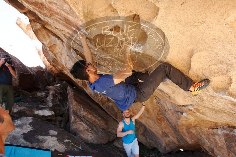 Bouldering in Hueco Tanks on 11/03/2018 with Blue Lizard Climbing and Yoga

Filename: SRM_20181103_1149230.jpg
Aperture: f/5.6
Shutter Speed: 1/320
Body: Canon EOS-1D Mark II
Lens: Canon EF 16-35mm f/2.8 L
