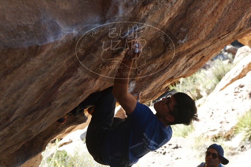 Bouldering in Hueco Tanks on 11/03/2018 with Blue Lizard Climbing and Yoga

Filename: SRM_20181103_1203520.jpg
Aperture: f/4.0
Shutter Speed: 1/1000
Body: Canon EOS-1D Mark II
Lens: Canon EF 50mm f/1.8 II