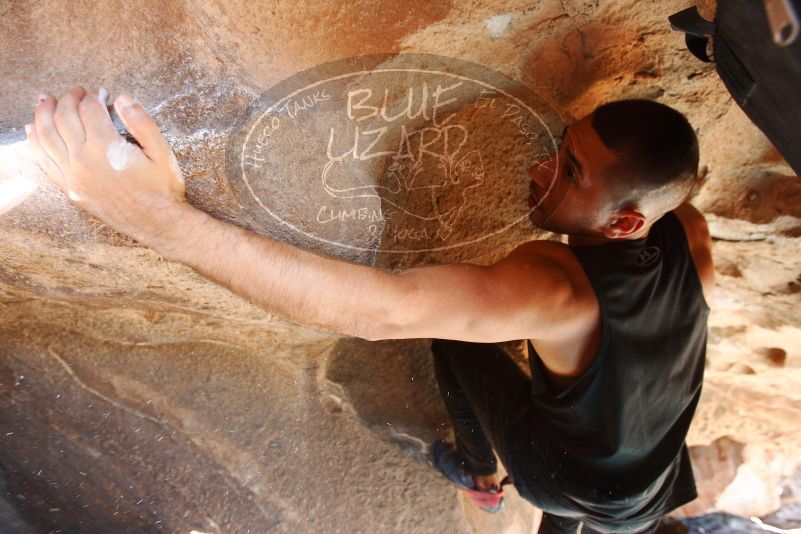 Bouldering in Hueco Tanks on 11/03/2018 with Blue Lizard Climbing and Yoga
Filename: SRM_20181103_1448590.jpg
Aperture: f/4.0
Shutter Speed: 1/160
Body: Canon EOS-1D Mark II
Lens: Canon EF 16-35mm f/2.8 L