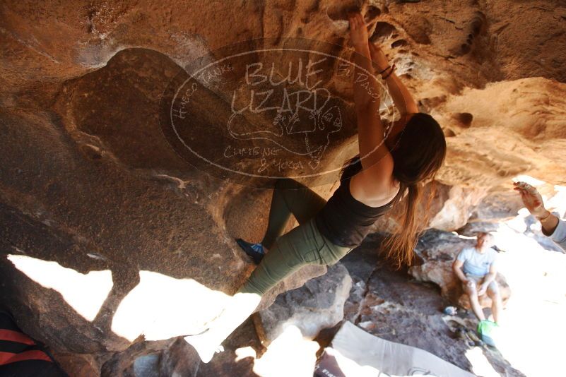 Bouldering in Hueco Tanks on 11/03/2018 with Blue Lizard Climbing and Yoga
Filename: SRM_20181103_1450350.jpg
Aperture: f/4.0
Shutter Speed: 1/400
Body: Canon EOS-1D Mark II
Lens: Canon EF 16-35mm f/2.8 L