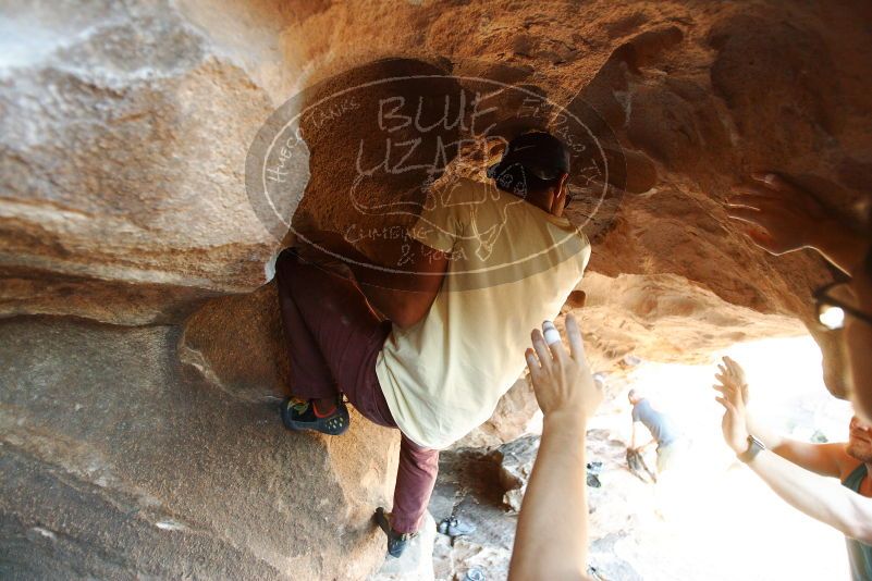Bouldering in Hueco Tanks on 11/03/2018 with Blue Lizard Climbing and Yoga

Filename: SRM_20181103_1603150.jpg
Aperture: f/2.8
Shutter Speed: 1/200
Body: Canon EOS-1D Mark II
Lens: Canon EF 16-35mm f/2.8 L