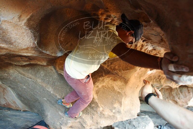 Bouldering in Hueco Tanks on 11/03/2018 with Blue Lizard Climbing and Yoga

Filename: SRM_20181103_1613320.jpg
Aperture: f/2.8
Shutter Speed: 1/125
Body: Canon EOS-1D Mark II
Lens: Canon EF 16-35mm f/2.8 L