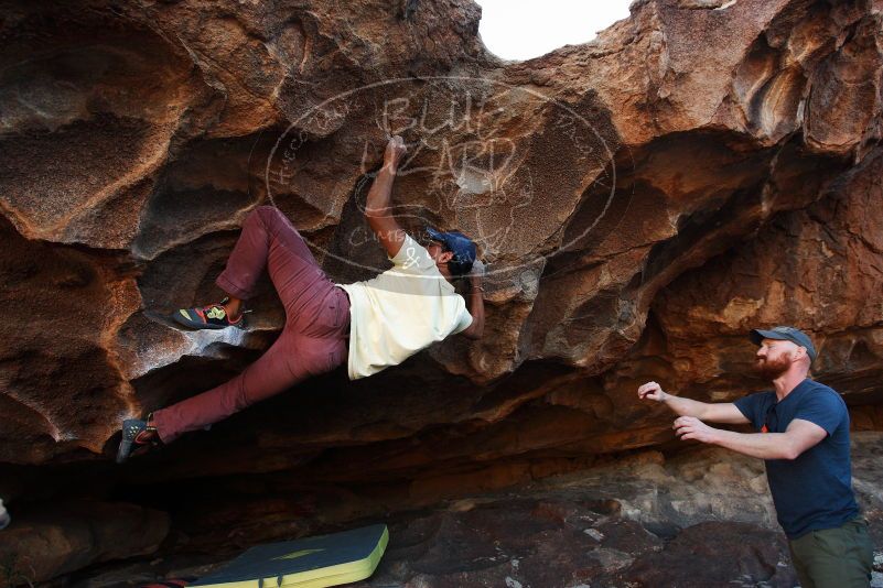 Bouldering in Hueco Tanks on 11/03/2018 with Blue Lizard Climbing and Yoga
Filename: SRM_20181103_1642550.jpg
Aperture: f/5.0
Shutter Speed: 1/320
Body: Canon EOS-1D Mark II
Lens: Canon EF 16-35mm f/2.8 L
