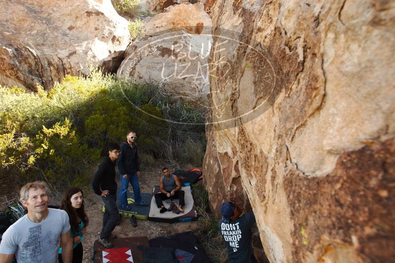 Bouldering in Hueco Tanks on 11/04/2018 with Blue Lizard Climbing and Yoga

Filename: SRM_20181104_1045010.jpg
Aperture: f/5.6
Shutter Speed: 1/320
Body: Canon EOS-1D Mark II
Lens: Canon EF 16-35mm f/2.8 L