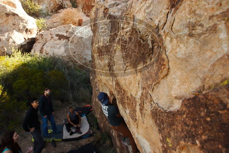 Bouldering in Hueco Tanks on 11/04/2018 with Blue Lizard Climbing and Yoga

Filename: SRM_20181104_1045080.jpg
Aperture: f/5.6
Shutter Speed: 1/400
Body: Canon EOS-1D Mark II
Lens: Canon EF 16-35mm f/2.8 L