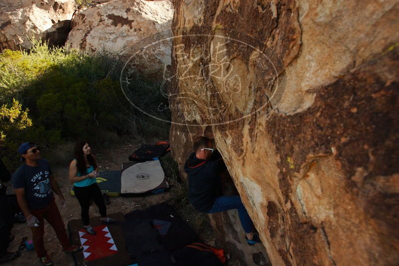 Bouldering in Hueco Tanks on 11/04/2018 with Blue Lizard Climbing and Yoga
Filename: SRM_20181104_1046290.jpg
Aperture: f/5.6
Shutter Speed: 1/640
Body: Canon EOS-1D Mark II
Lens: Canon EF 16-35mm f/2.8 L