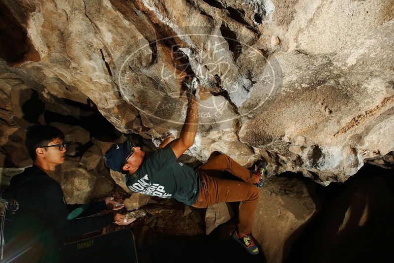 Bouldering in Hueco Tanks on 11/04/2018 with Blue Lizard Climbing and Yoga

Filename: SRM_20181104_1255180.jpg
Aperture: f/8.0
Shutter Speed: 1/250
Body: Canon EOS-1D Mark II
Lens: Canon EF 16-35mm f/2.8 L