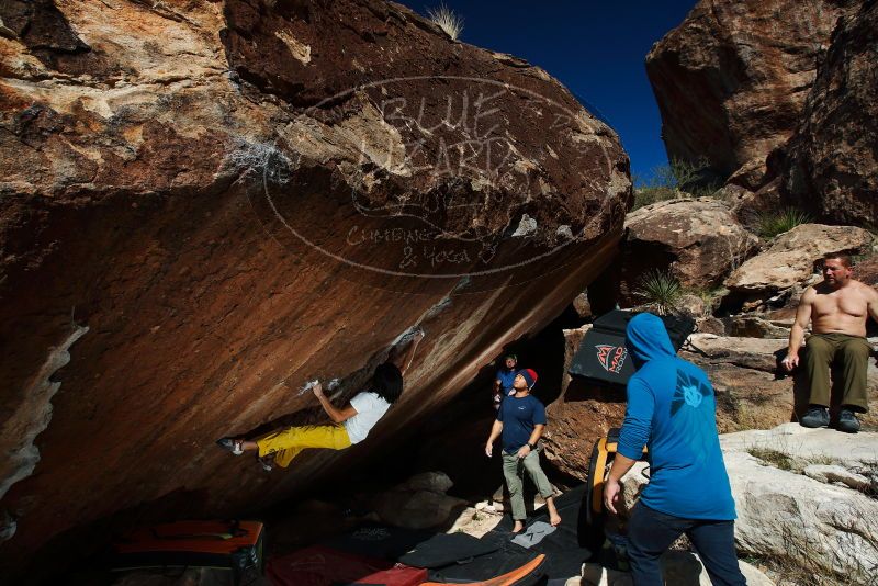 Bouldering in Hueco Tanks on 11/10/2018 with Blue Lizard Climbing and Yoga
Filename: SRM_20181110_1403430.jpg
Aperture: f/8.0
Shutter Speed: 1/250
Body: Canon EOS-1D Mark II
Lens: Canon EF 16-35mm f/2.8 L