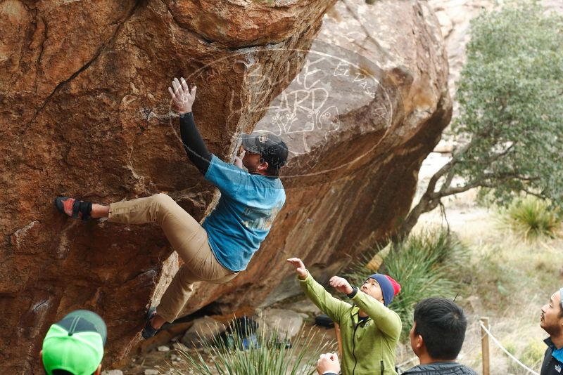 Bouldering in Hueco Tanks on 11/10/2018 with Blue Lizard Climbing and Yoga

Filename: SRM_20181110_1153490.jpg
Aperture: f/4.0
Shutter Speed: 1/400
Body: Canon EOS-1D Mark II
Lens: Canon EF 50mm f/1.8 II