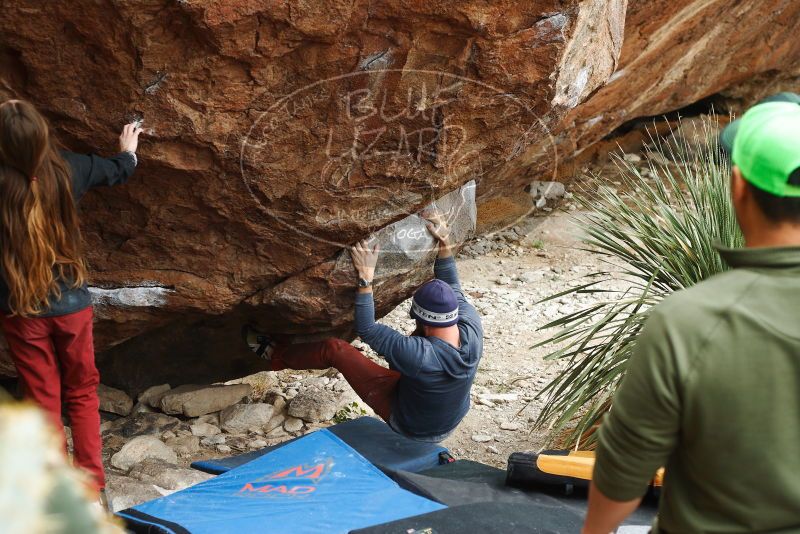 Bouldering in Hueco Tanks on 11/10/2018 with Blue Lizard Climbing and Yoga
Filename: SRM_20181110_1204440.jpg
Aperture: f/4.0
Shutter Speed: 1/320
Body: Canon EOS-1D Mark II
Lens: Canon EF 50mm f/1.8 II