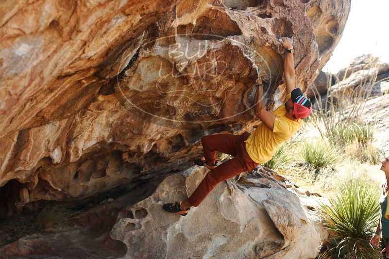 Bouldering in Hueco Tanks on 11/11/2018 with Blue Lizard Climbing and Yoga
Filename: SRM_20181111_1154230.jpg
Aperture: f/4.0
Shutter Speed: 1/400
Body: Canon EOS-1D Mark II
Lens: Canon EF 50mm f/1.8 II