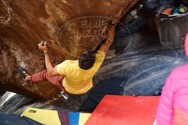 Bouldering in Hueco Tanks on 11/11/2018 with Blue Lizard Climbing and Yoga
Filename: SRM_20181111_1614161.jpg
Aperture: f/2.8
Shutter Speed: 1/250
Body: Canon EOS-1D Mark II
Lens: Canon EF 50mm f/1.8 II