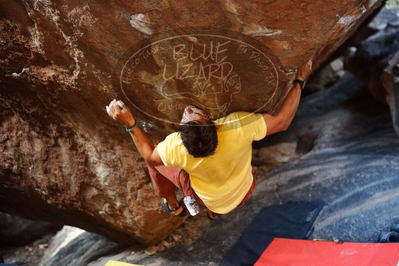 Bouldering in Hueco Tanks on 11/11/2018 with Blue Lizard Climbing and Yoga
Filename: SRM_20181111_1614182.jpg
Aperture: f/2.5
Shutter Speed: 1/250
Body: Canon EOS-1D Mark II
Lens: Canon EF 50mm f/1.8 II