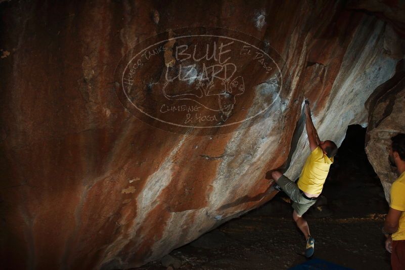 Bouldering in Hueco Tanks on 11/11/2018 with Blue Lizard Climbing and Yoga
Filename: SRM_20181111_1723040.jpg
Aperture: f/8.0
Shutter Speed: 1/250
Body: Canon EOS-1D Mark II
Lens: Canon EF 16-35mm f/2.8 L