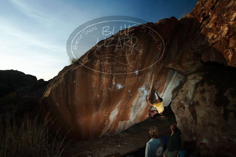 Bouldering in Hueco Tanks on 11/11/2018 with Blue Lizard Climbing and Yoga
Filename: SRM_20181111_1729340.jpg
Aperture: f/8.0
Shutter Speed: 1/250
Body: Canon EOS-1D Mark II
Lens: Canon EF 16-35mm f/2.8 L