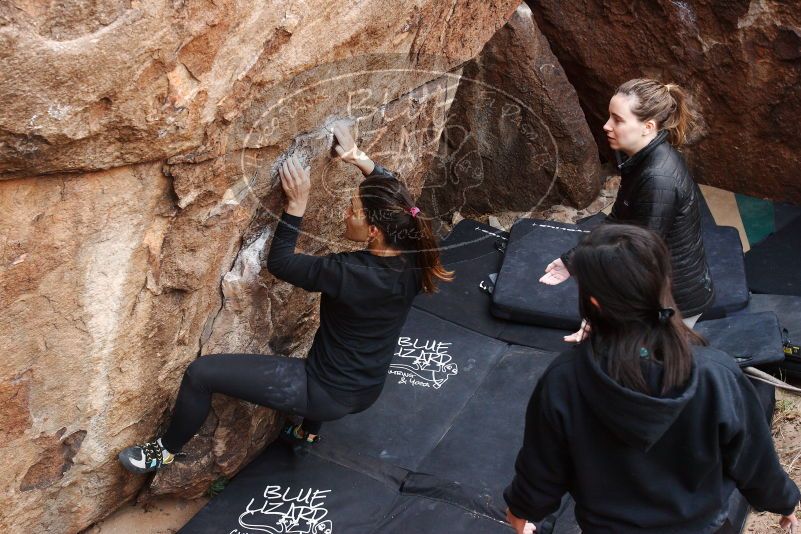 Bouldering in Hueco Tanks on 11/24/2018 with Blue Lizard Climbing and Yoga

Filename: SRM_20181124_1101460.jpg
Aperture: f/5.0
Shutter Speed: 1/200
Body: Canon EOS-1D Mark II
Lens: Canon EF 16-35mm f/2.8 L