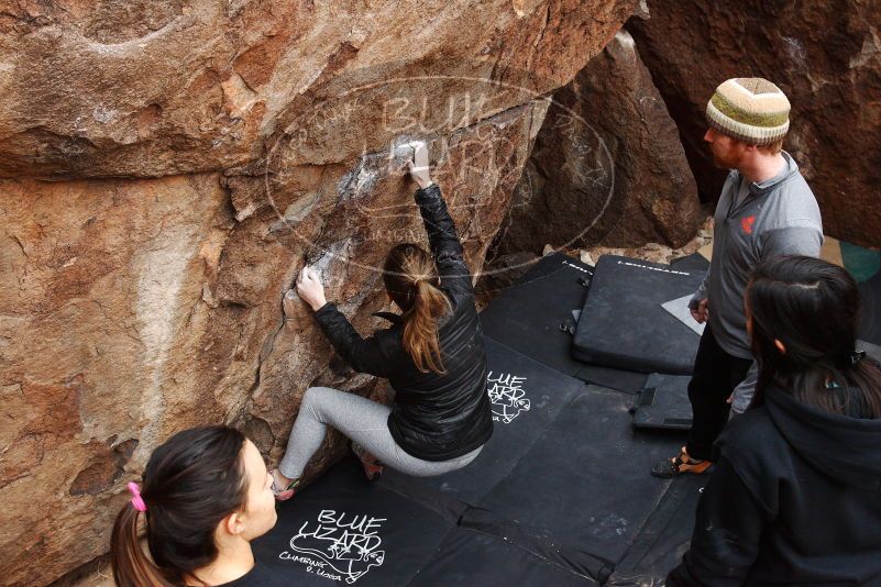 Bouldering in Hueco Tanks on 11/24/2018 with Blue Lizard Climbing and Yoga

Filename: SRM_20181124_1103150.jpg
Aperture: f/5.6
Shutter Speed: 1/200
Body: Canon EOS-1D Mark II
Lens: Canon EF 16-35mm f/2.8 L