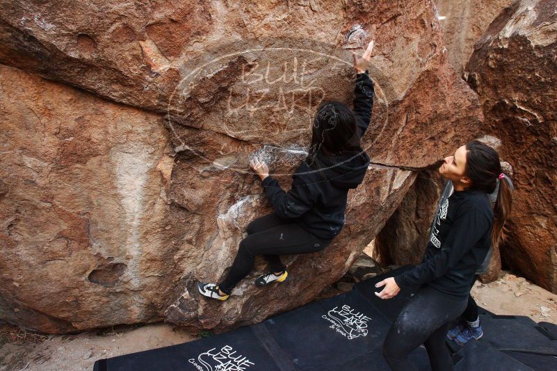 Bouldering in Hueco Tanks on 11/24/2018 with Blue Lizard Climbing and Yoga

Filename: SRM_20181124_1120100.jpg
Aperture: f/5.0
Shutter Speed: 1/250
Body: Canon EOS-1D Mark II
Lens: Canon EF 16-35mm f/2.8 L