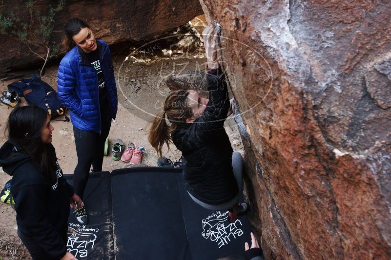 Bouldering in Hueco Tanks on 11/24/2018 with Blue Lizard Climbing and Yoga
Filename: SRM_20181124_1132331.jpg
Aperture: f/5.6
Shutter Speed: 1/250
Body: Canon EOS-1D Mark II
Lens: Canon EF 16-35mm f/2.8 L