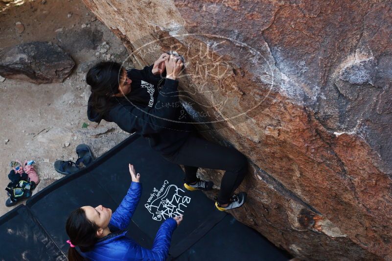 Bouldering in Hueco Tanks on 11/24/2018 with Blue Lizard Climbing and Yoga
Filename: SRM_20181124_1146580.jpg
Aperture: f/4.0
Shutter Speed: 1/320
Body: Canon EOS-1D Mark II
Lens: Canon EF 50mm f/1.8 II