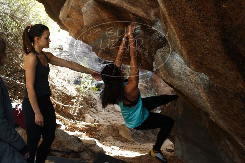 Bouldering in Hueco Tanks on 11/24/2018 with Blue Lizard Climbing and Yoga
Filename: SRM_20181124_1242550.jpg
Aperture: f/5.0
Shutter Speed: 1/320
Body: Canon EOS-1D Mark II
Lens: Canon EF 50mm f/1.8 II