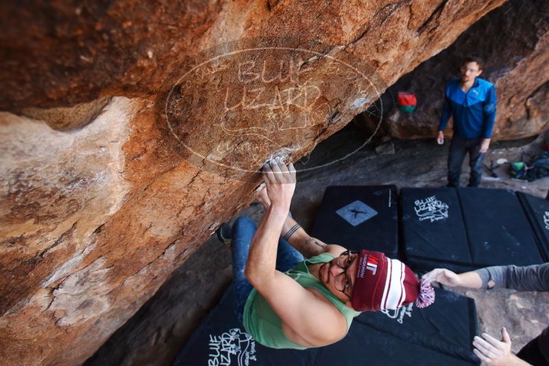 Bouldering in Hueco Tanks on 11/24/2018 with Blue Lizard Climbing and Yoga
Filename: SRM_20181124_1303200.jpg
Aperture: f/5.0
Shutter Speed: 1/250
Body: Canon EOS-1D Mark II
Lens: Canon EF 16-35mm f/2.8 L