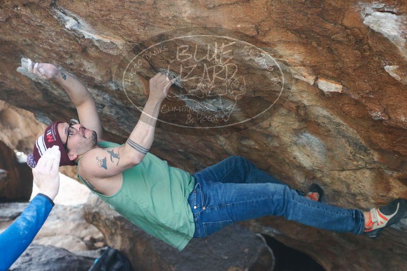 Bouldering in Hueco Tanks on 11/24/2018 with Blue Lizard Climbing and Yoga
Filename: SRM_20181124_1551510.jpg
Aperture: f/3.5
Shutter Speed: 1/320
Body: Canon EOS-1D Mark II
Lens: Canon EF 50mm f/1.8 II