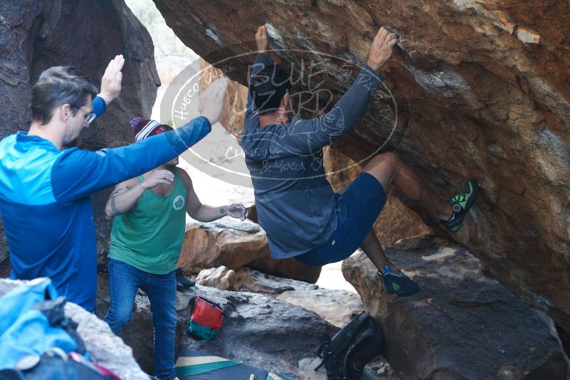 Bouldering in Hueco Tanks on 11/24/2018 with Blue Lizard Climbing and Yoga
Filename: SRM_20181124_1552350.jpg
Aperture: f/4.0
Shutter Speed: 1/320
Body: Canon EOS-1D Mark II
Lens: Canon EF 50mm f/1.8 II
