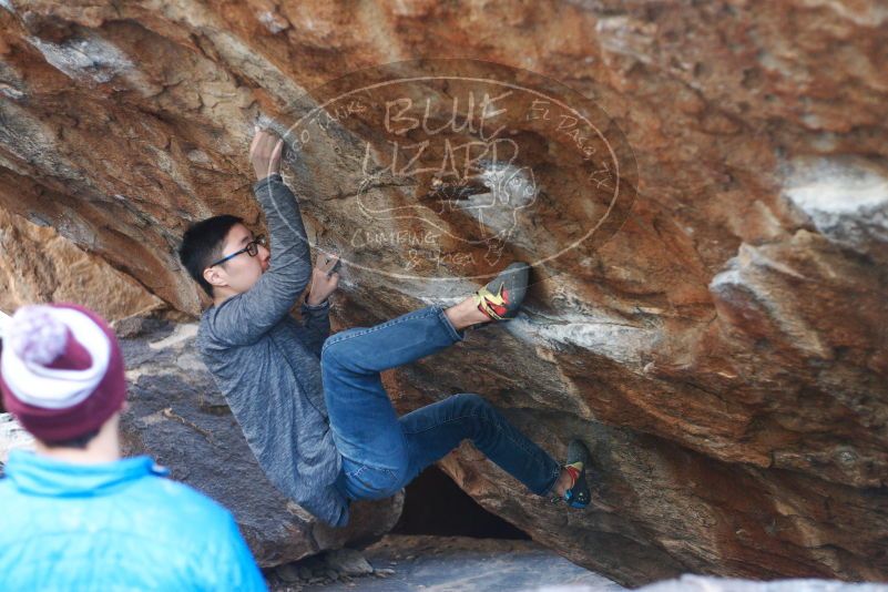 Bouldering in Hueco Tanks on 11/24/2018 with Blue Lizard Climbing and Yoga

Filename: SRM_20181124_1553550.jpg
Aperture: f/2.5
Shutter Speed: 1/320
Body: Canon EOS-1D Mark II
Lens: Canon EF 50mm f/1.8 II