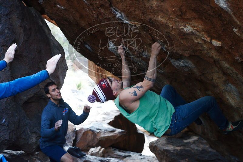 Bouldering in Hueco Tanks on 11/24/2018 with Blue Lizard Climbing and Yoga

Filename: SRM_20181124_1557170.jpg
Aperture: f/4.5
Shutter Speed: 1/250
Body: Canon EOS-1D Mark II
Lens: Canon EF 50mm f/1.8 II