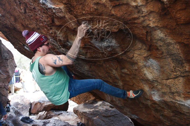 Bouldering in Hueco Tanks on 11/24/2018 with Blue Lizard Climbing and Yoga

Filename: SRM_20181124_1634470.jpg
Aperture: f/4.0
Shutter Speed: 1/250
Body: Canon EOS-1D Mark II
Lens: Canon EF 16-35mm f/2.8 L