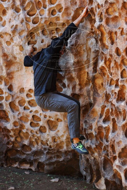 Bouldering in Hueco Tanks on 11/23/2018 with Blue Lizard Climbing and Yoga

Filename: SRM_20181123_1107200.jpg
Aperture: f/2.8
Shutter Speed: 1/250
Body: Canon EOS-1D Mark II
Lens: Canon EF 50mm f/1.8 II