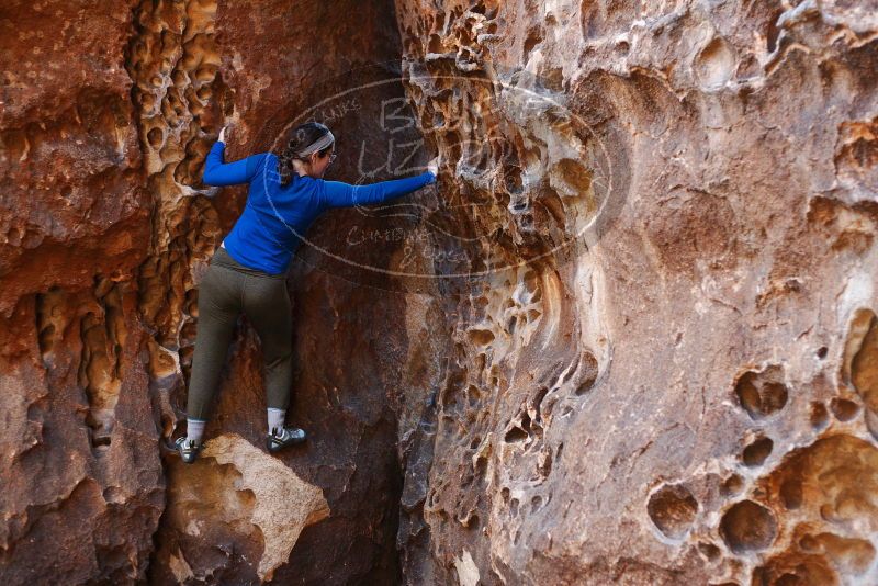 Bouldering in Hueco Tanks on 11/23/2018 with Blue Lizard Climbing and Yoga
Filename: SRM_20181123_1108160.jpg
Aperture: f/2.8
Shutter Speed: 1/125
Body: Canon EOS-1D Mark II
Lens: Canon EF 50mm f/1.8 II