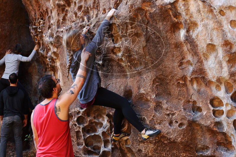 Bouldering in Hueco Tanks on 11/23/2018 with Blue Lizard Climbing and Yoga

Filename: SRM_20181123_1111140.jpg
Aperture: f/2.8
Shutter Speed: 1/160
Body: Canon EOS-1D Mark II
Lens: Canon EF 50mm f/1.8 II