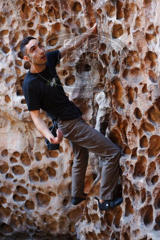 Bouldering in Hueco Tanks on 11/23/2018 with Blue Lizard Climbing and Yoga

Filename: SRM_20181123_1120051.jpg
Aperture: f/3.2
Shutter Speed: 1/125
Body: Canon EOS-1D Mark II
Lens: Canon EF 50mm f/1.8 II