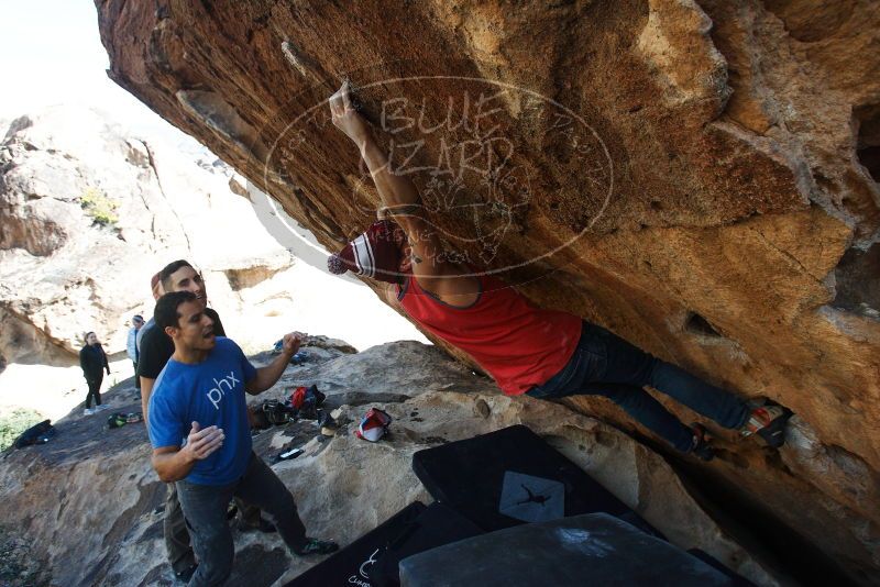 Bouldering in Hueco Tanks on 11/23/2018 with Blue Lizard Climbing and Yoga

Filename: SRM_20181123_1327141.jpg
Aperture: f/5.6
Shutter Speed: 1/800
Body: Canon EOS-1D Mark II
Lens: Canon EF 16-35mm f/2.8 L
