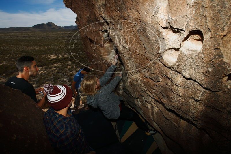 Bouldering in Hueco Tanks on 11/23/2018 with Blue Lizard Climbing and Yoga

Filename: SRM_20181123_1417130.jpg
Aperture: f/8.0
Shutter Speed: 1/250
Body: Canon EOS-1D Mark II
Lens: Canon EF 16-35mm f/2.8 L