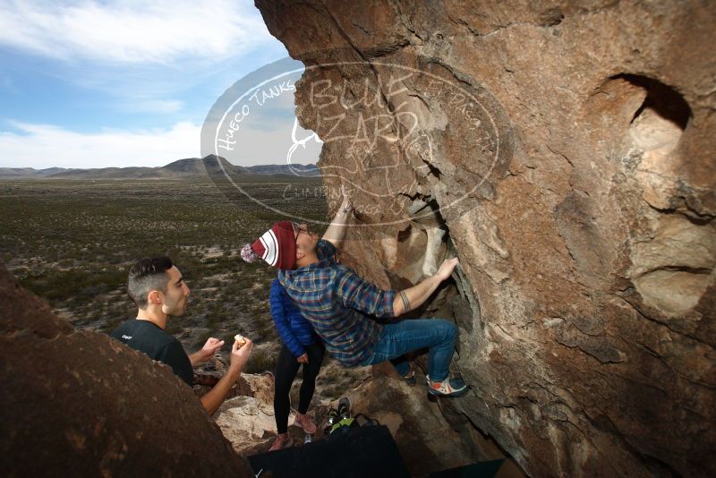 Bouldering in Hueco Tanks on 11/23/2018 with Blue Lizard Climbing and Yoga
Filename: SRM_20181123_1419250.jpg
Aperture: f/5.6
Shutter Speed: 1/250
Body: Canon EOS-1D Mark II
Lens: Canon EF 16-35mm f/2.8 L
