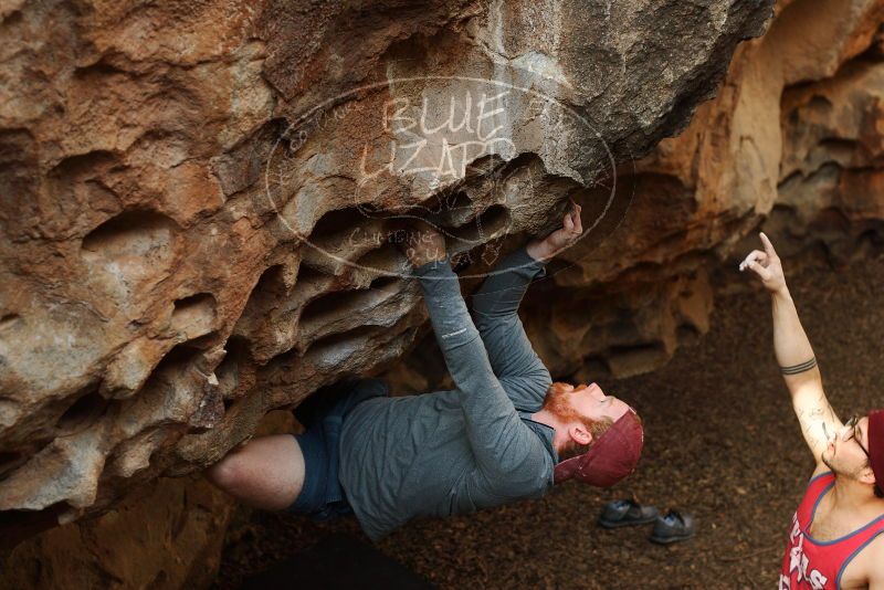 Bouldering in Hueco Tanks on 11/23/2018 with Blue Lizard Climbing and Yoga
Filename: SRM_20181123_1557330.jpg
Aperture: f/3.5
Shutter Speed: 1/250
Body: Canon EOS-1D Mark II
Lens: Canon EF 50mm f/1.8 II