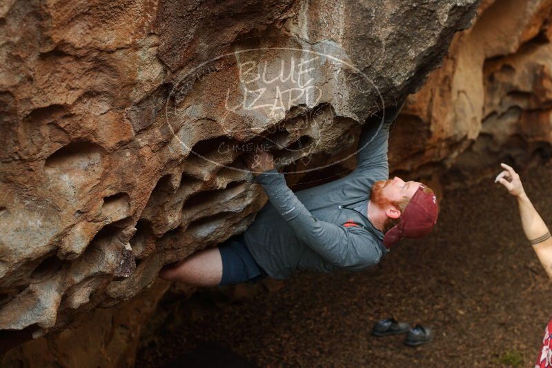 Bouldering in Hueco Tanks on 11/23/2018 with Blue Lizard Climbing and Yoga
Filename: SRM_20181123_1557340.jpg
Aperture: f/3.5
Shutter Speed: 1/250
Body: Canon EOS-1D Mark II
Lens: Canon EF 50mm f/1.8 II