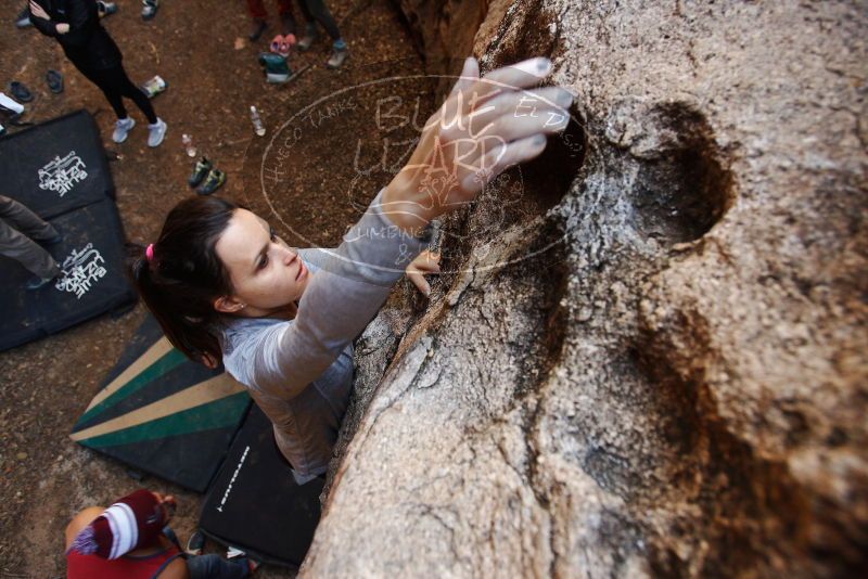 Bouldering in Hueco Tanks on 11/23/2018 with Blue Lizard Climbing and Yoga
Filename: SRM_20181123_1609310.jpg
Aperture: f/4.0
Shutter Speed: 1/125
Body: Canon EOS-1D Mark II
Lens: Canon EF 16-35mm f/2.8 L