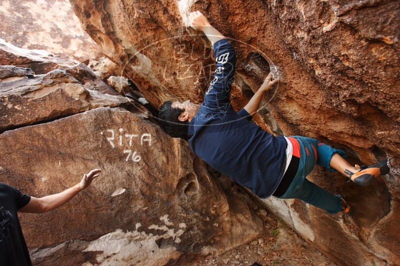 Bouldering in Hueco Tanks on 11/22/2018 with Blue Lizard Climbing and Yoga
Filename: SRM_20181122_1059580.jpg
Aperture: f/4.0
Shutter Speed: 1/400
Body: Canon EOS-1D Mark II
Lens: Canon EF 16-35mm f/2.8 L