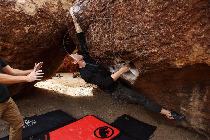Bouldering in Hueco Tanks on 11/22/2018 with Blue Lizard Climbing and Yoga
Filename: SRM_20181122_1116040.jpg
Aperture: f/4.0
Shutter Speed: 1/640
Body: Canon EOS-1D Mark II
Lens: Canon EF 16-35mm f/2.8 L