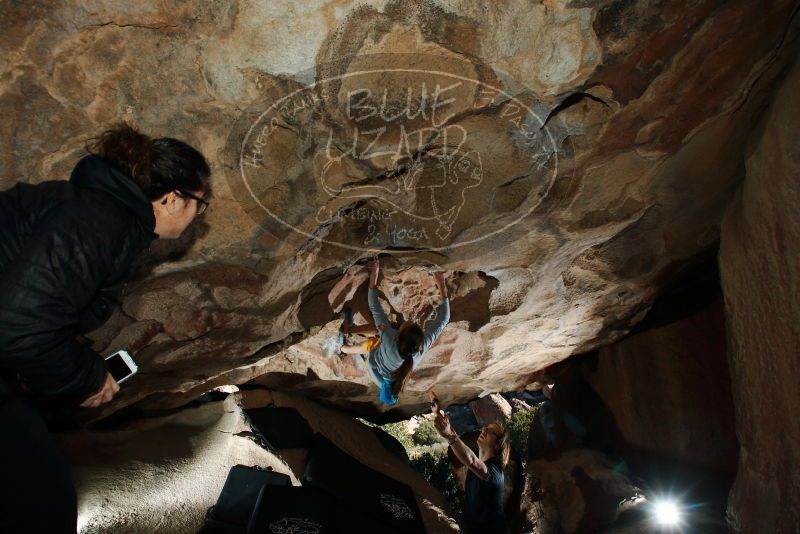 Bouldering in Hueco Tanks on 11/19/2018 with Blue Lizard Climbing and Yoga
Filename: SRM_20181119_1116540.jpg
Aperture: f/8.0
Shutter Speed: 1/250
Body: Canon EOS-1D Mark II
Lens: Canon EF 16-35mm f/2.8 L