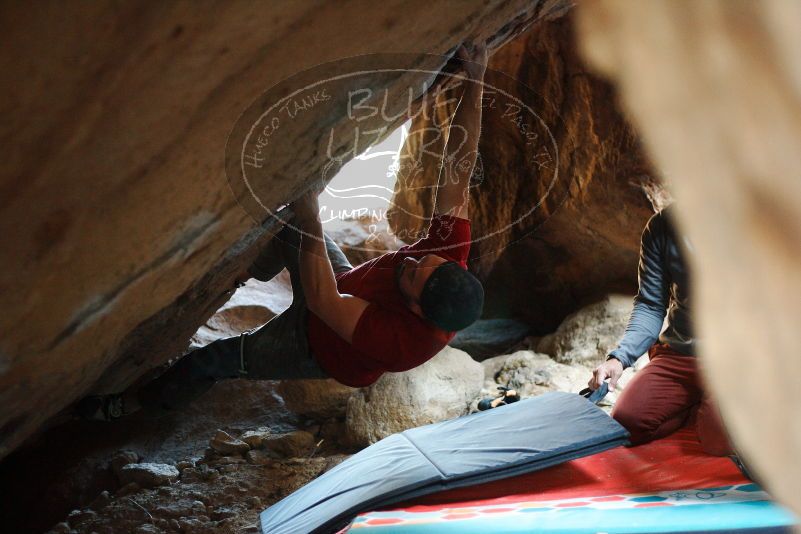 Bouldering in Hueco Tanks on 11/09/2018 with Blue Lizard Climbing and Yoga
Filename: SRM_20181109_1603210.jpg
Aperture: f/2.0
Shutter Speed: 1/125
Body: Canon EOS-1D Mark II
Lens: Canon EF 50mm f/1.8 II