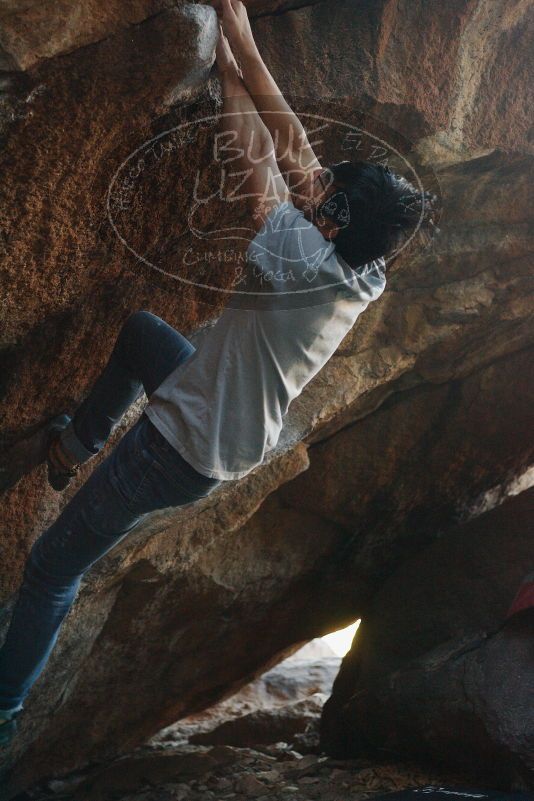 Bouldering in Hueco Tanks on 12/01/2018 with Blue Lizard Climbing and Yoga

Filename: SRM_20181201_1052240.jpg
Aperture: f/2.8
Shutter Speed: 1/250
Body: Canon EOS-1D Mark II
Lens: Canon EF 50mm f/1.8 II