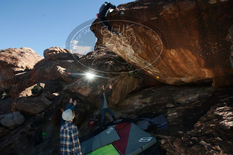 Bouldering in Hueco Tanks on 12/01/2018 with Blue Lizard Climbing and Yoga
Filename: SRM_20181201_1136250.jpg
Aperture: f/8.0
Shutter Speed: 1/160
Body: Canon EOS-1D Mark II
Lens: Canon EF 16-35mm f/2.8 L
