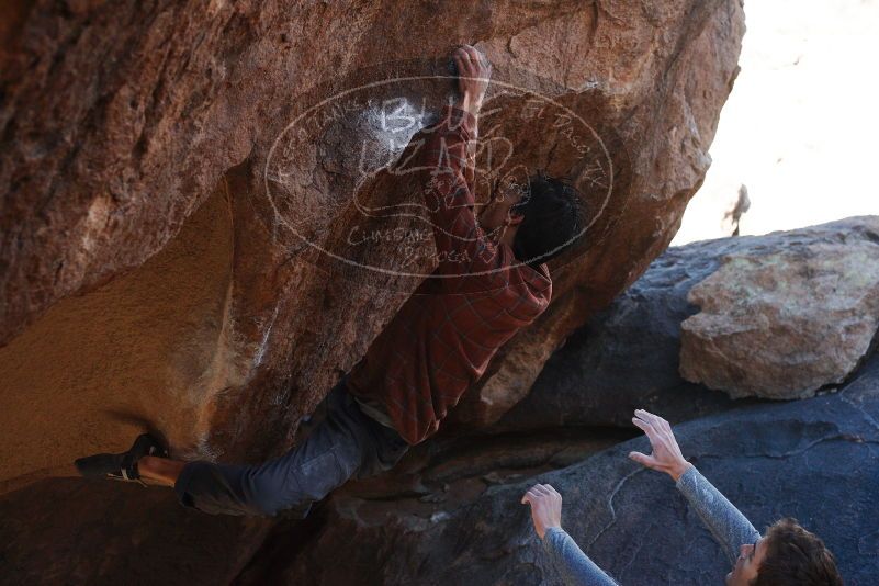 Bouldering in Hueco Tanks on 12/01/2018 with Blue Lizard Climbing and Yoga
Filename: SRM_20181201_1340060.jpg
Aperture: f/4.0
Shutter Speed: 1/800
Body: Canon EOS-1D Mark II
Lens: Canon EF 50mm f/1.8 II